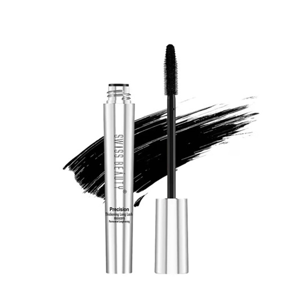 Swiss Beauty Precision Thickening Long Lash Mascara ,Waterproof , Smudge-Proof - Black | Grocsy