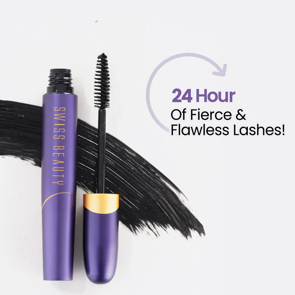 Swiss Beauty Bold Eyes Super Lash Mascara Waterproof - Black | Grocsy