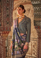 Monjolika Fashion Mauve Printed Viscose Silk Designer Traditional Saree | Grocsy