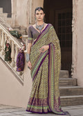 Monjolika Fashion Silk Patola Print Multi Colour Traditional Saree | Grocsy