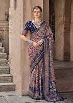 Monjolika Fashion Silk Patola Print Multi Colour Traditional Saree | Grocsy