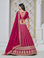 Monjolika Fashion Embroidered Art Silk Trendy Lehenga Choli In Rani Pink | Grocsy