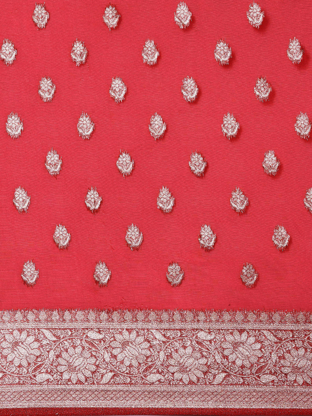 Saree Mall Red Ethnic Motifs Zari Organza Banarasi Saree | Grocsy