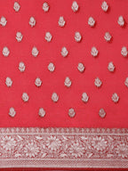 Saree Mall Red Ethnic Motifs Zari Organza Banarasi Saree | Grocsy