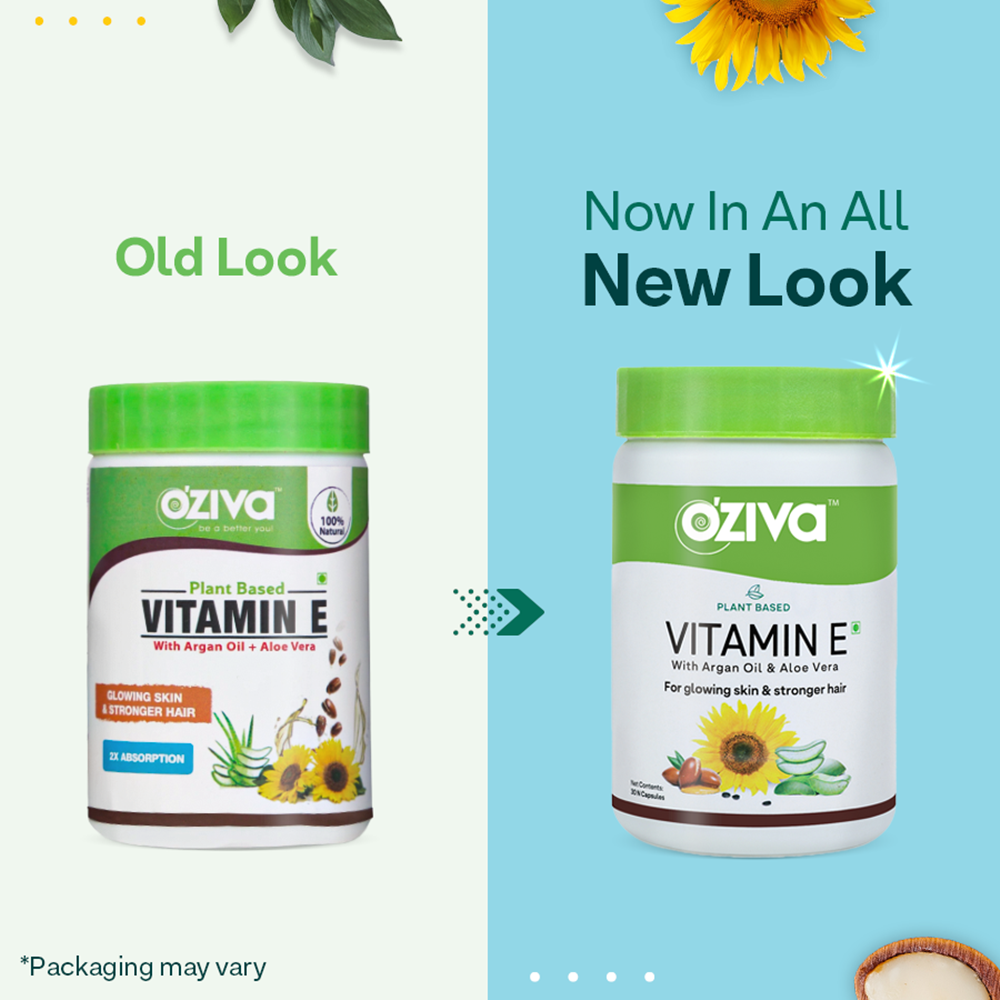 OZiva Plant Based Natural Vitamin E (With Argan oil + Aloe vera) | Grocsy
