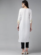 ADA Floral Embroidered Chikankari Kurta | Grocsy
