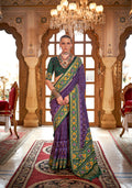 Monjolika Fashion Purple Patola Print Festival Contemporary Saree | Grocsy