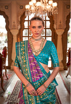 Monjolika Fashion Violet Patola Print Festival Contemporary Saree | Grocsy