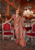 Monjolika Fashion Silk Weaving Zari Light Mauve Traditional Saree | Grocsy