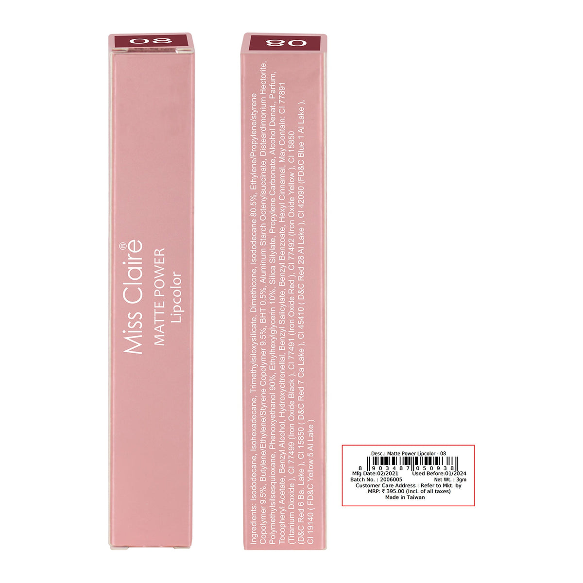 Miss Claire Matte Power Lipcolor - 8 | Grocsy