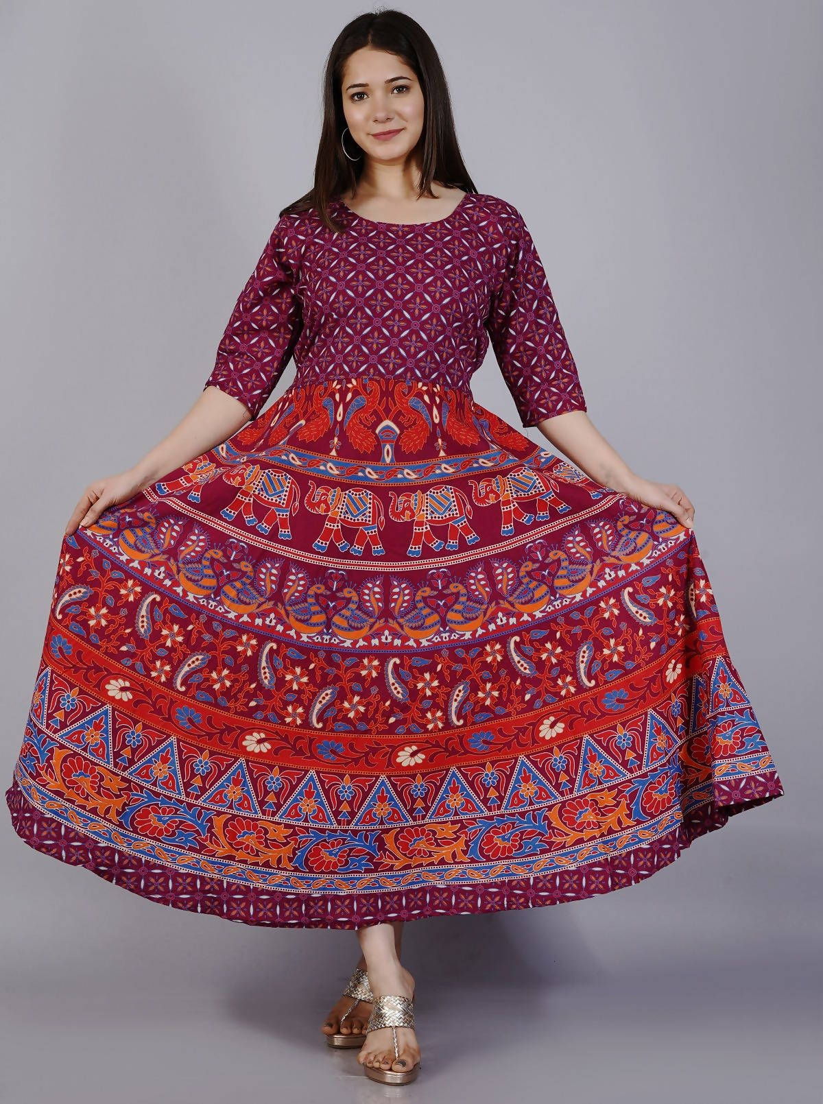 Vamika Multicolor Cotton Printed Party/Casual Wear Kurti (GAM21K) | Grocsy