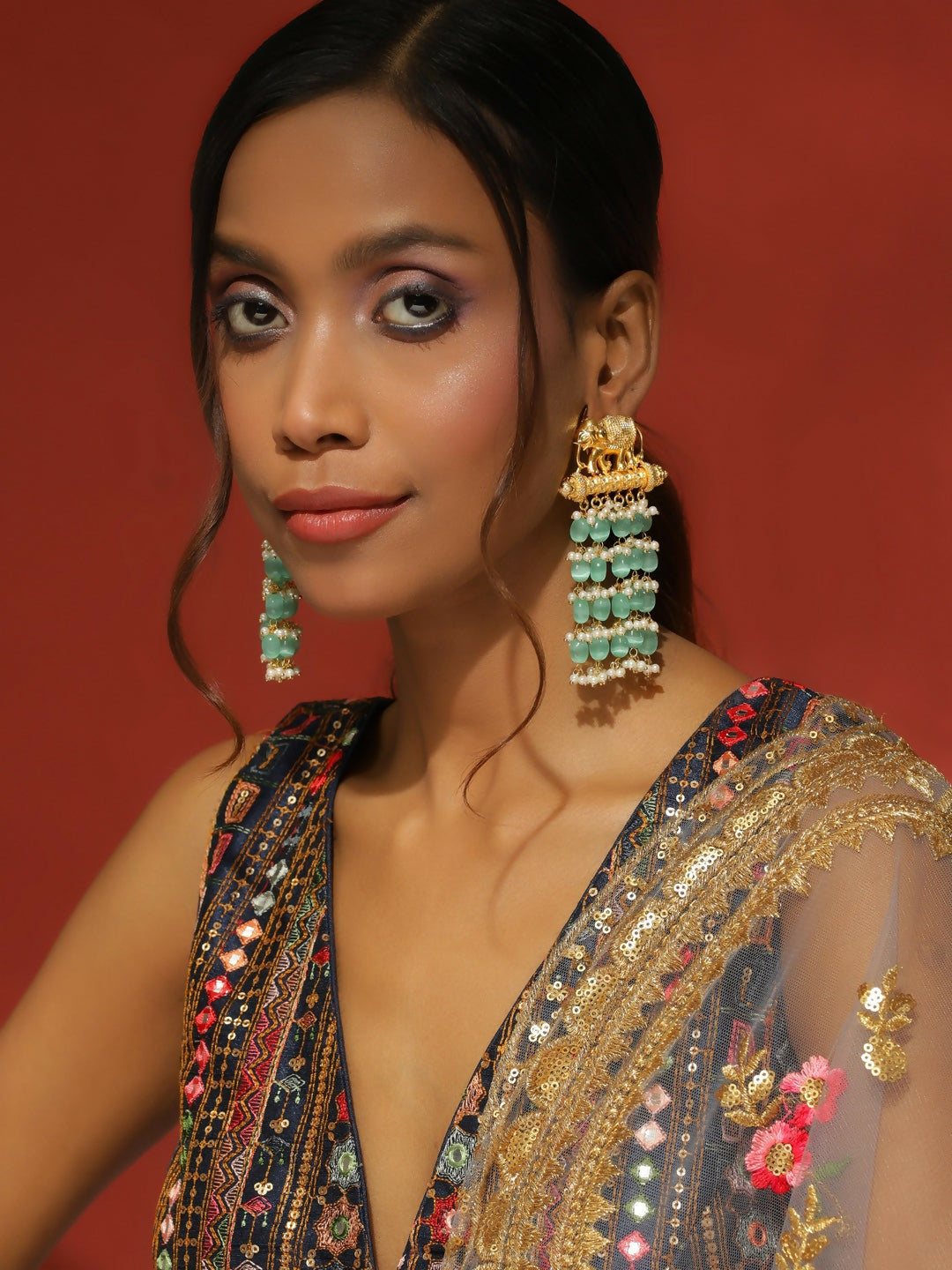 Elephant Earrings- Ruby Raang