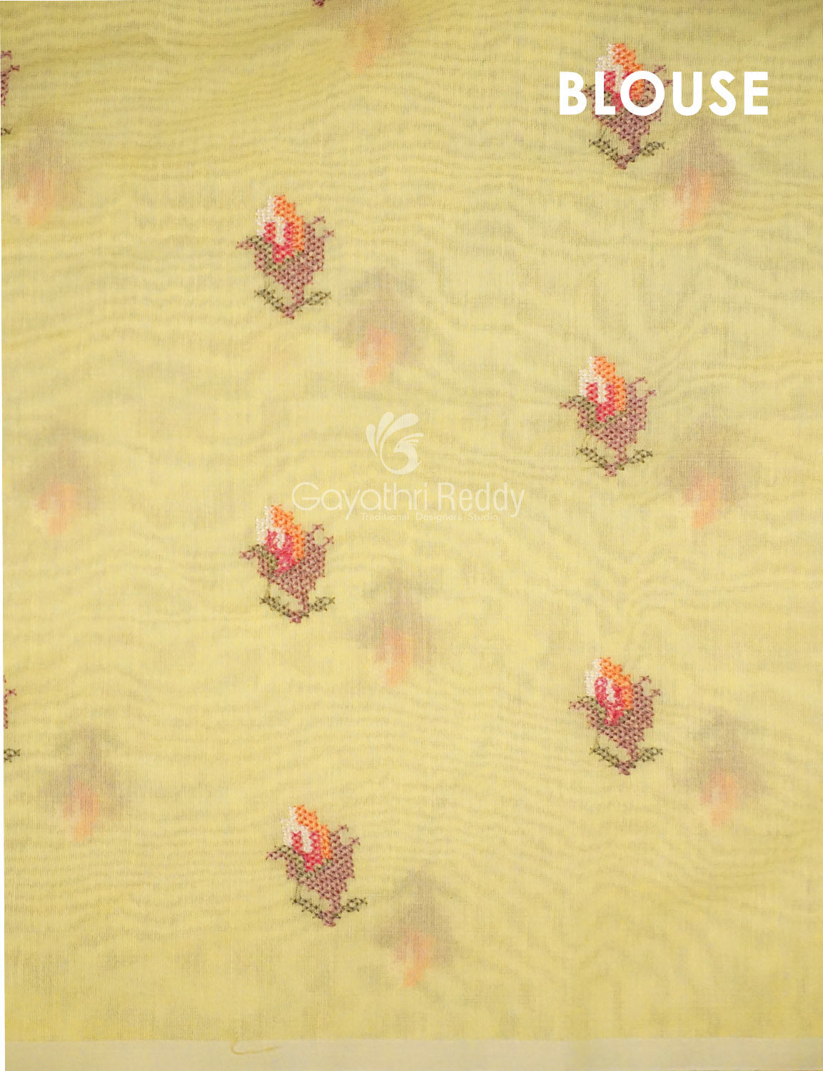 Shades of Sky Blue Chanderi Saree for Regular/Office Wear By Gayathri Reddy Designer Studio | Grocsy