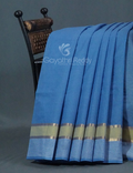 Dual Shades of Cloud Blue Pure Mangalgiri Cotton By Gayathri Reddy Designer Studio | Grocsy