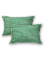 LIVING ROOTS Blue & Green Jaipur Printed 210 TC King Bedsheet with 2 Pillow Covers | Grocsy