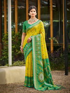 Shree Shyam Fashion Mustard Soft Silk Saree | Grocsy