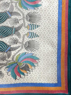 Saree Mall Pink & Grey Art Silk Printed Bhagalpuri Saree | Grocsy