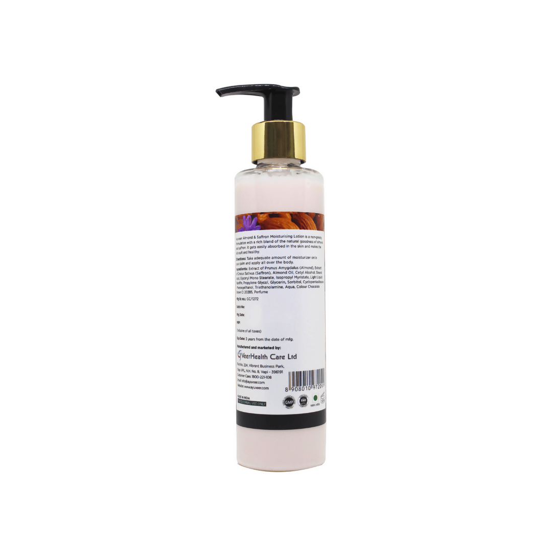 Ayuveer Almond & Saffron Moisturising Lotion | Grocsy