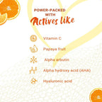NutriGlow Advanced Organics Vitamin C Serum with Hyaluronic Acid | Grocsy