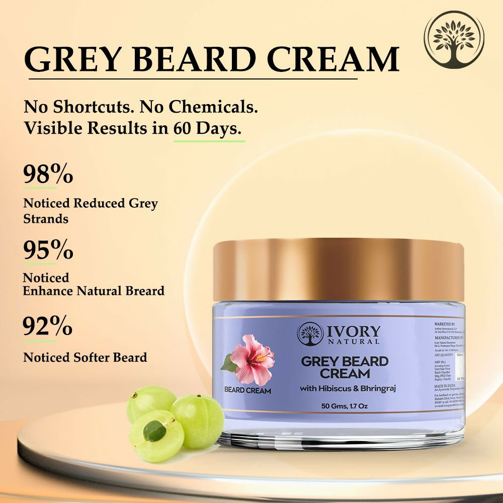 Ivory Natural Greys Beard Cream Restores Your Beard's Natural Color | Grocsy