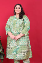 Monjolika Fashion Green Colour Rayon Floral Print Classic Co-Ord Set | Grocsy