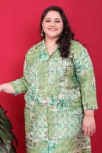 Monjolika Fashion Green Colour Rayon Floral Print Classic Co-Ord Set | Grocsy