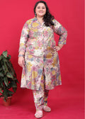 Monjolika Fashion Multicolor Rayon Floral Print Classic Co-Ord Set | Grocsy