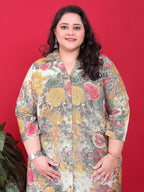 Monjolika Fashion Multicolor Rayon Floral Print Classic Co-Ord Set | Grocsy