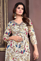 Monjolika Fashion Red Rayon Printed Festival Wear Afghani Suit | Grocsy