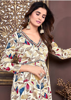 Monjolika Fashion Red Rayon Printed Festival Wear Afghani Suit | Grocsy