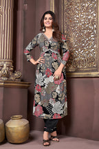 Monjolika Fashion Black Rayon Printed Festival Wear Afghani Suit | Grocsy