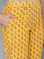 HERE&NOW Ethnic Motifs Printed Sequinned Kurta With Trousers & With Dupatta | Grocsy