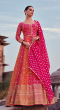 Anaita Pink Heavy Embroidered Faux Georgette Stitched Anarkali Suit | Grocsy