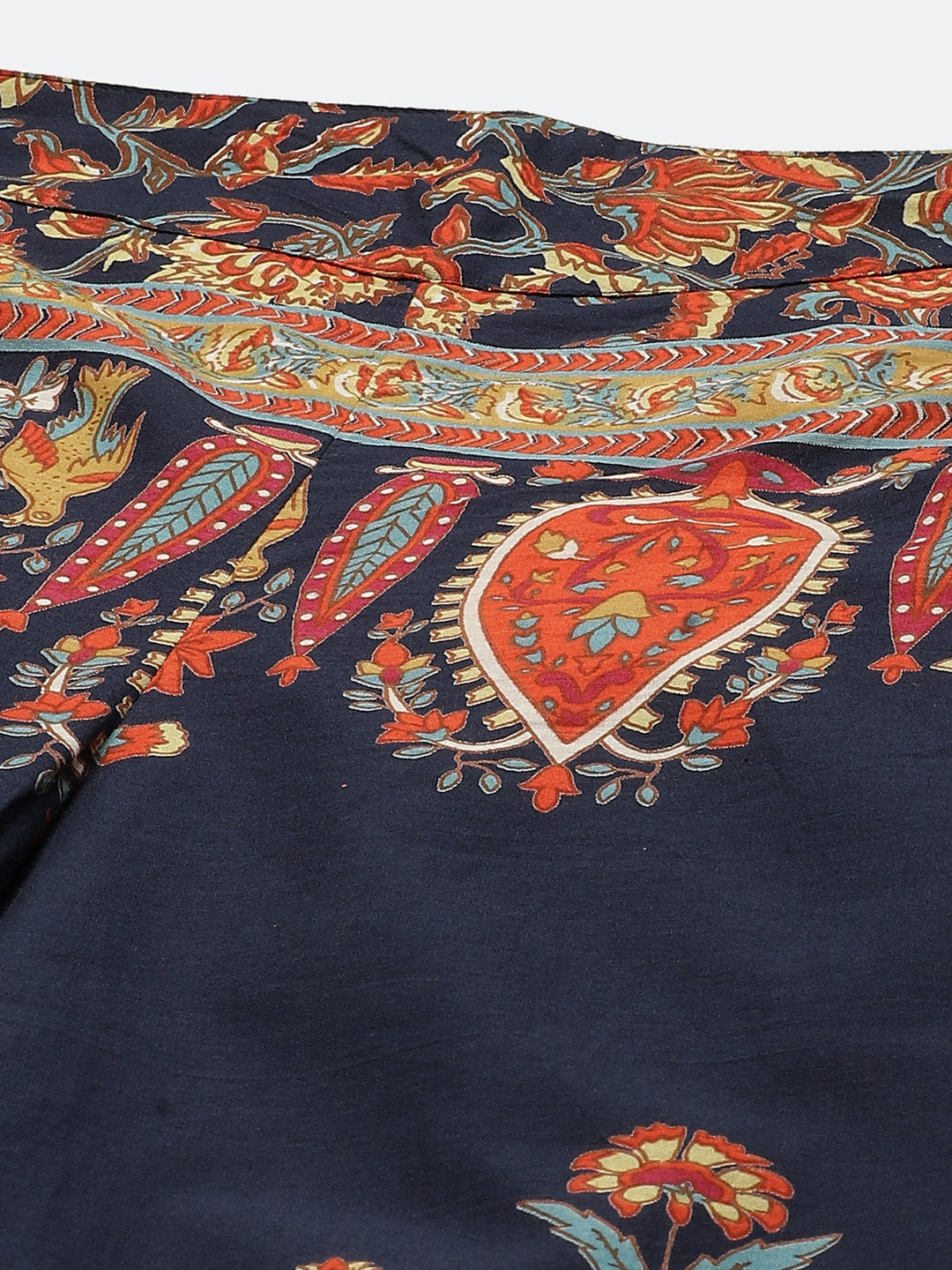 Juniper Women Indigo Cotton Printed Flared Palazzo | Grocsy