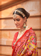 Monjolika Fashion Multi Colour Patola Print Silk Ceremonial Trendy Saree | Grocsy