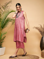 InWeave Wine Lurex Short Kurta | Grocsy