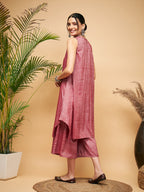 InWeave Wine Lurex Short Kurta | Grocsy