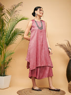 InWeave Wine Lurex Short Kurta | Grocsy