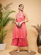 InWeave Red Lurex Short Kurta | Grocsy