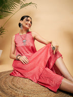 InWeave Red Lurex Short Kurta | Grocsy