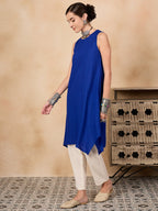 InWeave Ink Blue Short Kurta | Grocsy