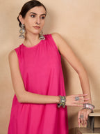 InWeave Fuchsia Short Kurta | Grocsy
