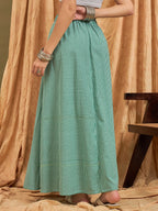 InWeave Green Small Check Skirt | Grocsy