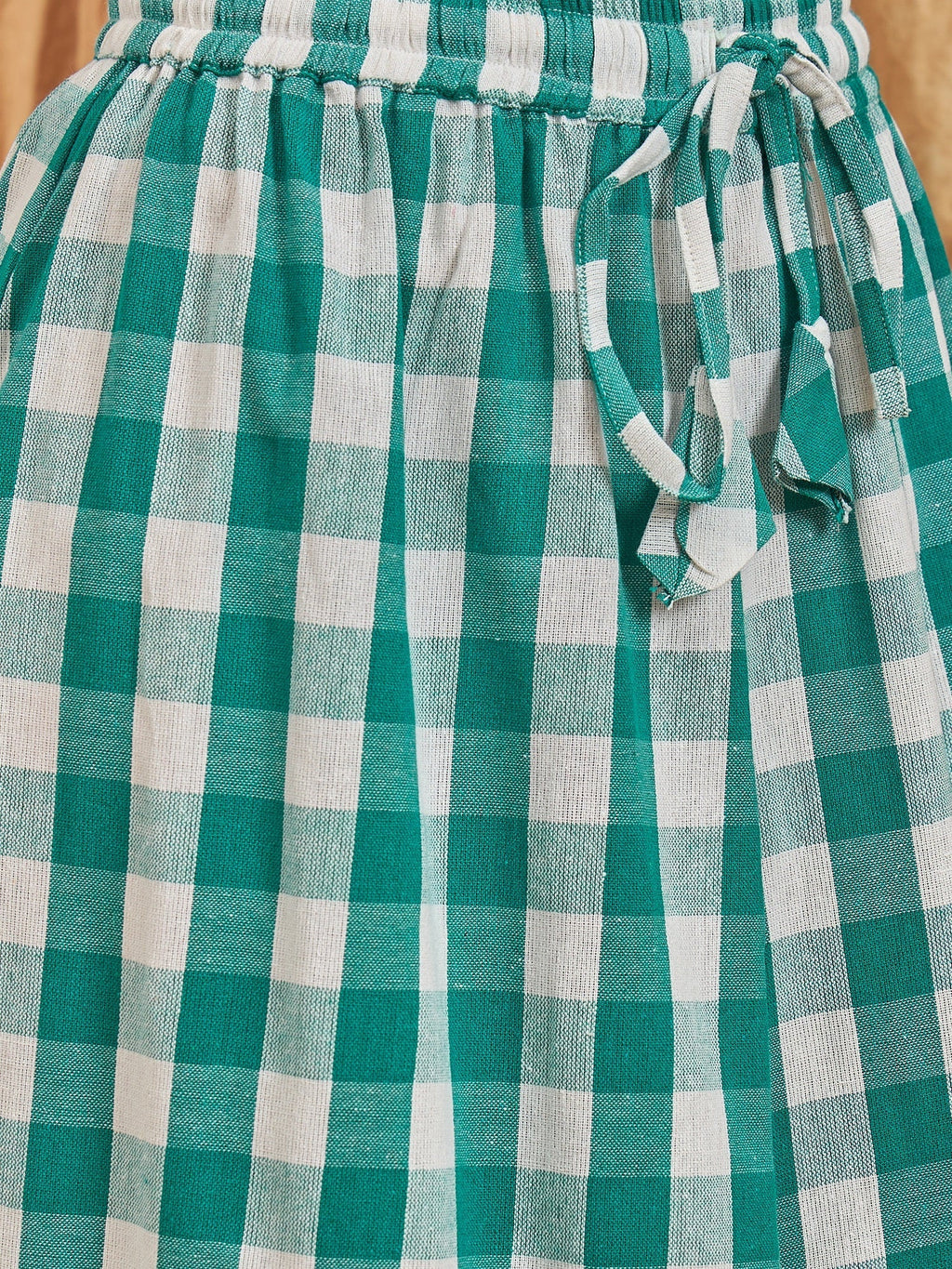 InWeave Light Blue Big Check Skirt | Grocsy