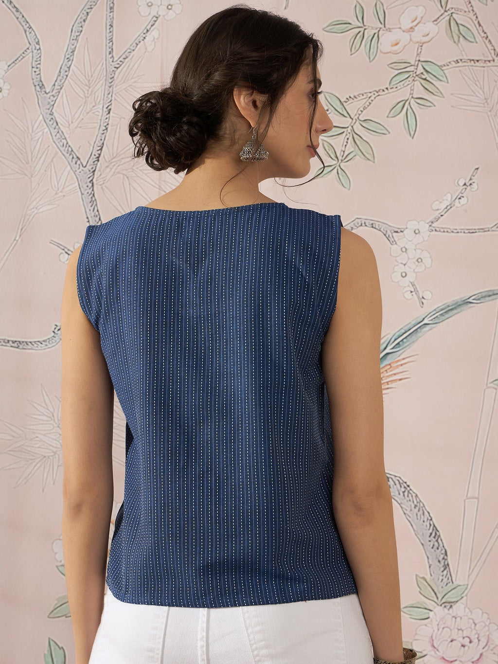 InWeave Blue Kantha W/S Top | Grocsy