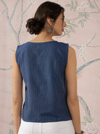 InWeave Blue Kantha W/S Top | Grocsy