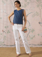 InWeave Blue Kantha W/S Top | Grocsy