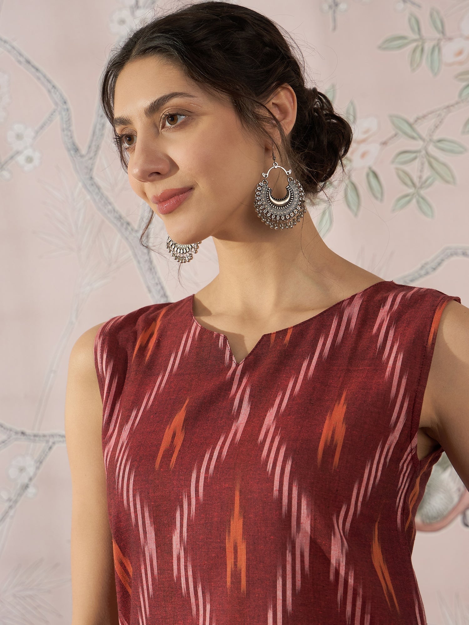 InWeave Rust Ikkat W/S Top | Grocsy