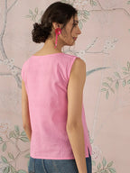 InWeave Baby Pink Kantha W/S Top | Grocsy