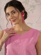 InWeave Baby Pink Kantha W/S Top | Grocsy